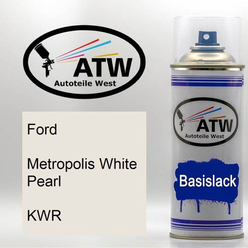 Ford, Metropolis White Pearl, KWR: 400ml Sprühdose, von ATW Autoteile West.